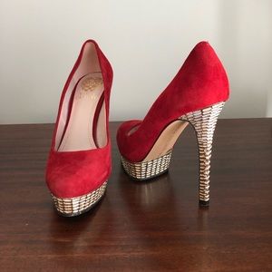 Red Vince Camuto pumps